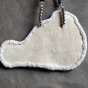 Collar de lobo estilo North West Coast, lobo con cuentas, estilo nativo americano, estilo Haida, imagen 7