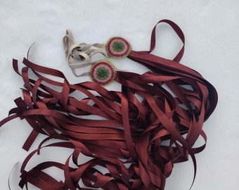 Powwow hair ties , side drops for jingle dancer, fancy dancer, powwow dancer
