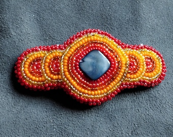 Beaded barrette