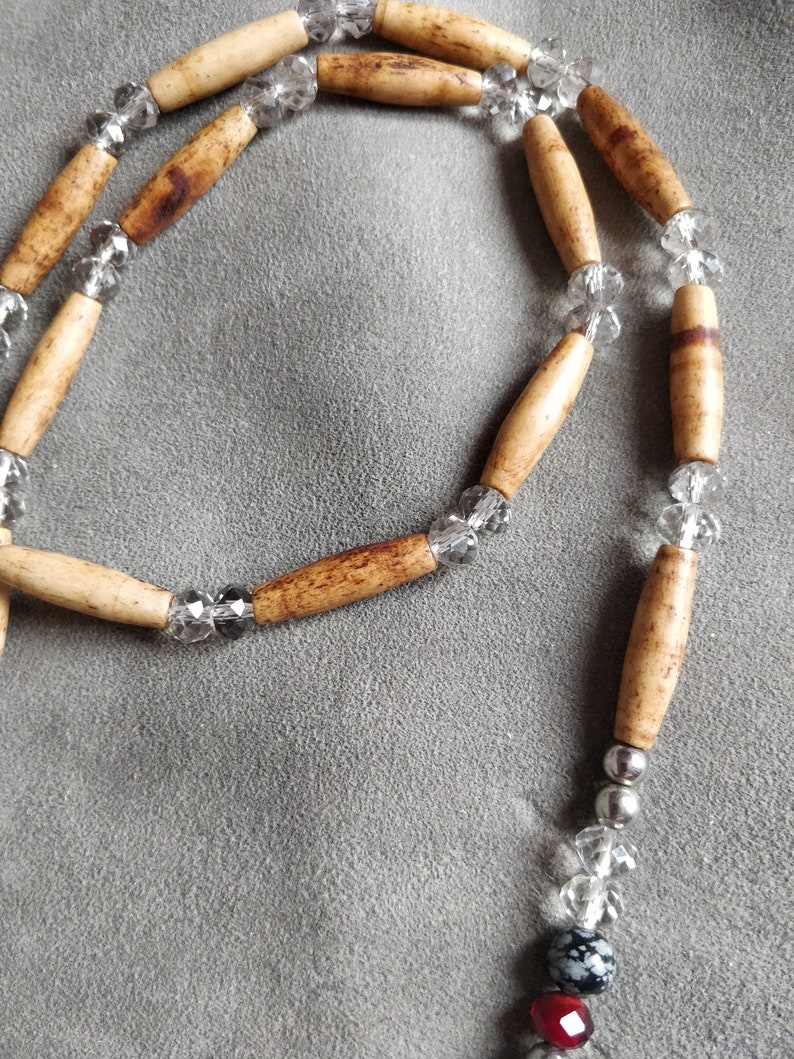 Collar de lobo estilo North West Coast, lobo con cuentas, estilo nativo americano, estilo Haida, imagen 4