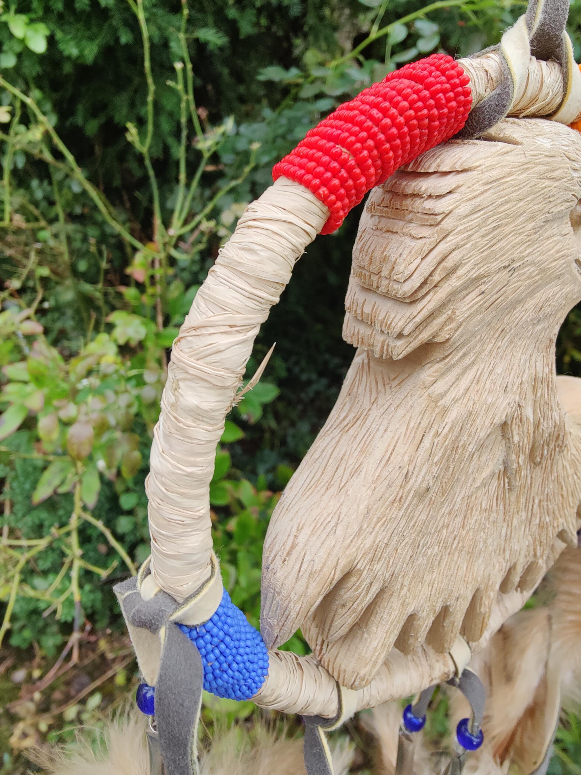 ヴィンテージの彫刻が施された鷲の壁掛けハンガー、ワイルドウェスト風