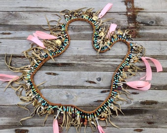 Plains powwow bandolier, junk bandolier, Northern man's traditional