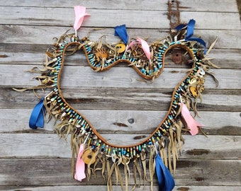 Plains powwow bandolier, junk bandolier, Northern man's traditional