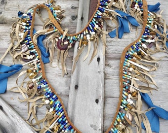 Plains powwow bandolier, junk bandolier, Northern man's traditional