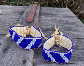 beaded upper armbands,  native American inspired, lazy stitch ,10/0 glass beads