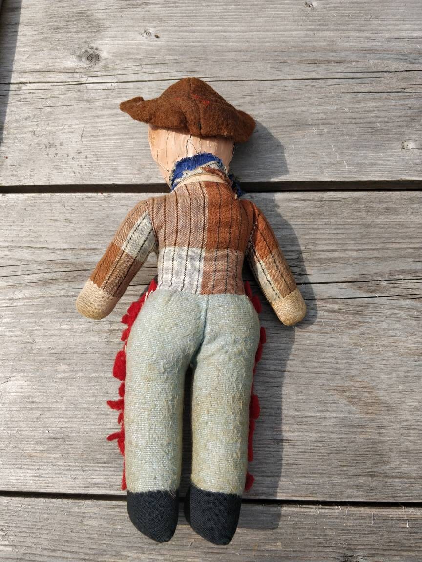 Vintage Cowboy Paper Mache Head Erzgebirge Rustic Wild West Etsy