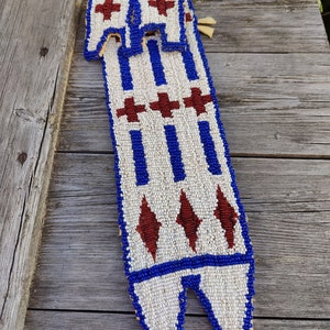 Cheyenne style bag , large bag, beaded, tobacco bag, paint pouch