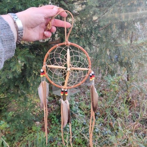 Navajo dreamcatcher, medicine wheel, vintage, ca 1990s,