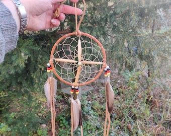 Navajo dreamcatcher, medicine wheel, vintage, ca 1990s,