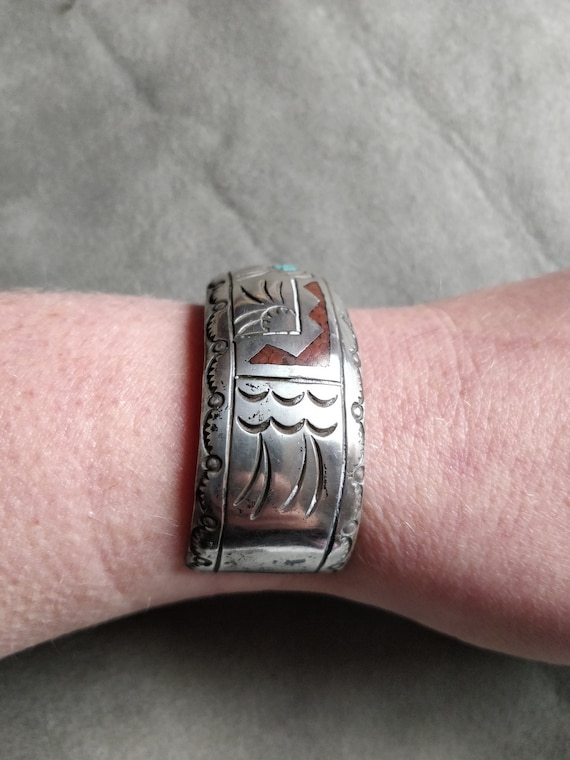 Seminole Tribe!!!! Very Rare Vintage Turquoise Sterling Silver Bracelet Seminole Tribe!!!! Very Rare Vintage Turquoise Sterling Silver Bracelet