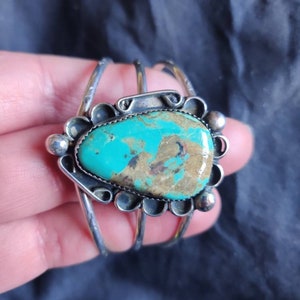 Gargantuan Native American Navajo Honeybee Sterling Silver Handstamped Bracelet Gargantuan Native American Navajo Honeybee Sterling Silver Handstamped Bracelet