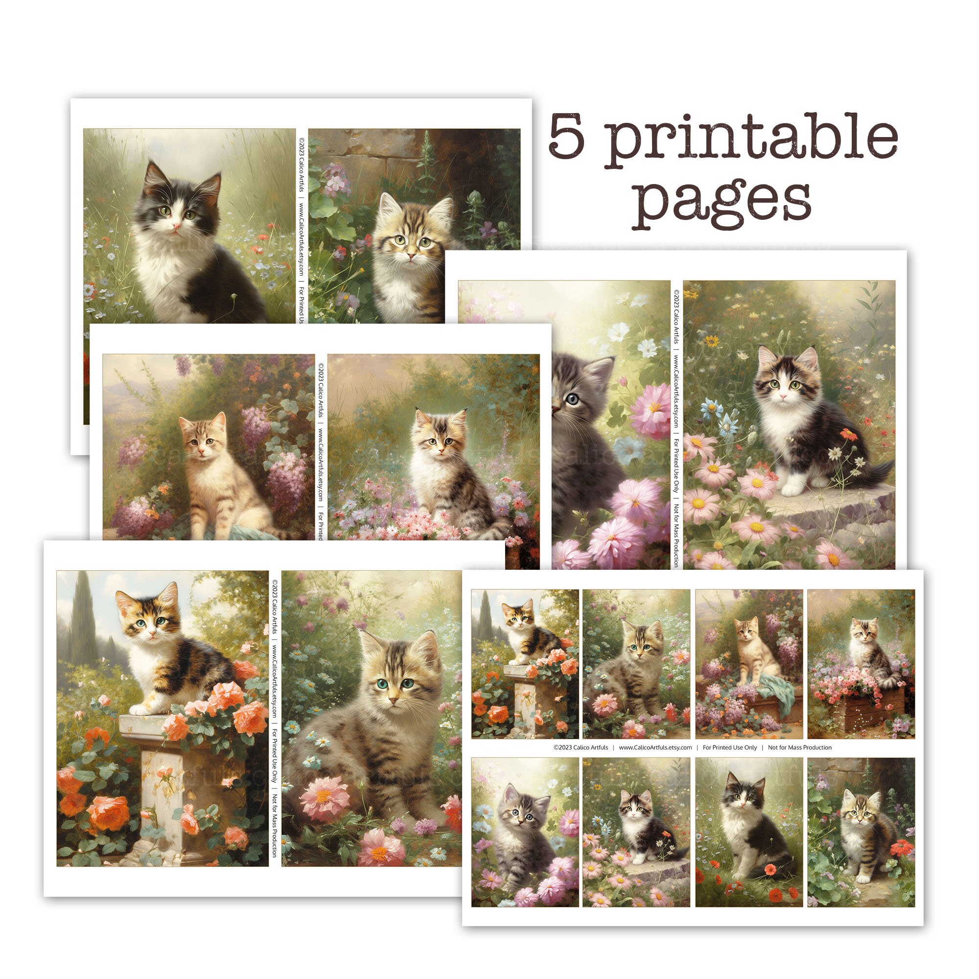 Cat Ephemera for Junk Journals, Kitten Junk Journal Ephemera Pack ...