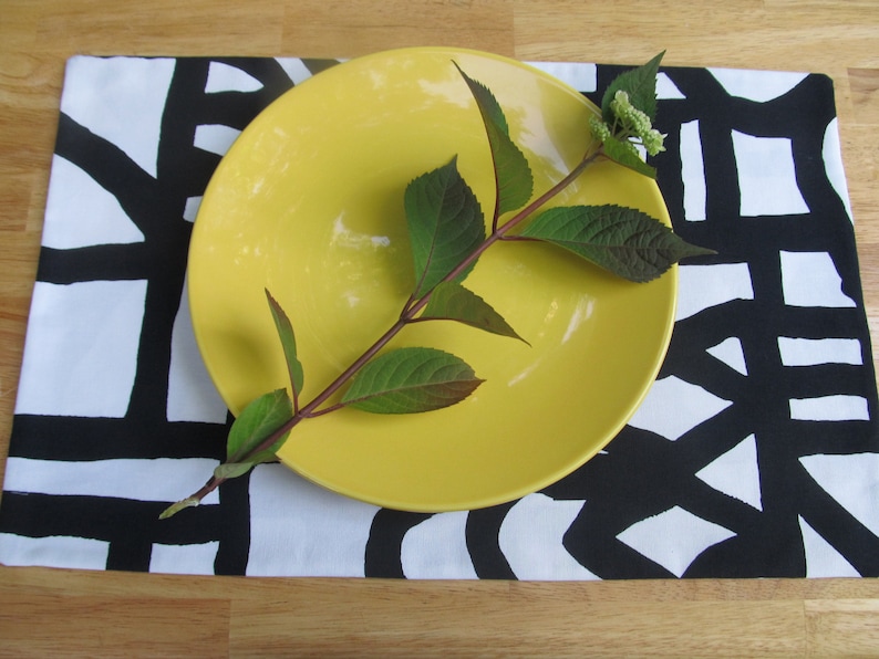 Reversible cotton placematsset of 4 modern placemats Etsy