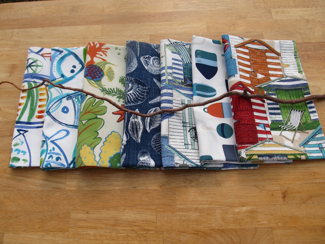 Coastal Theme Placemats, Wrinkle Resistant Placemats, Washable Stain