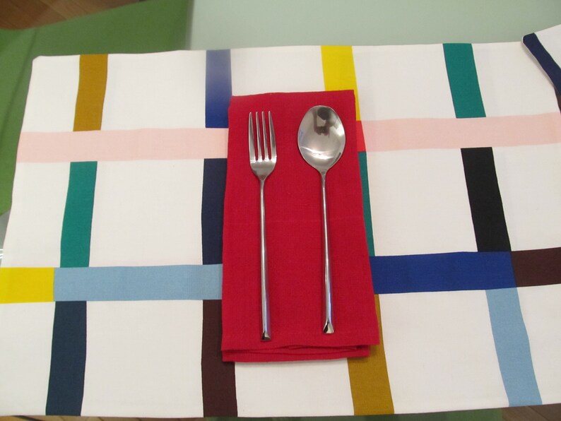Set of 4 Modern Reversible Cotton Placemats Made in USA Etsy