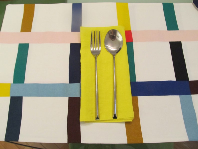 Set of 4 Modern Reversible Cotton Placemats Made in USA Etsy