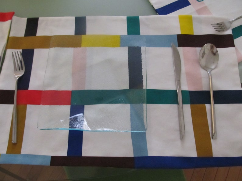 Set of 4 Modern Reversible Cotton Placemats Made in USA Etsy