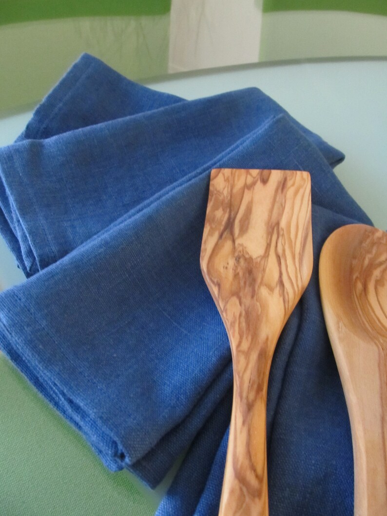 set of 6 linen dinner napkins blue linen cloth napkins washed linen table napkins,modern and durable table napkins linen table napkins