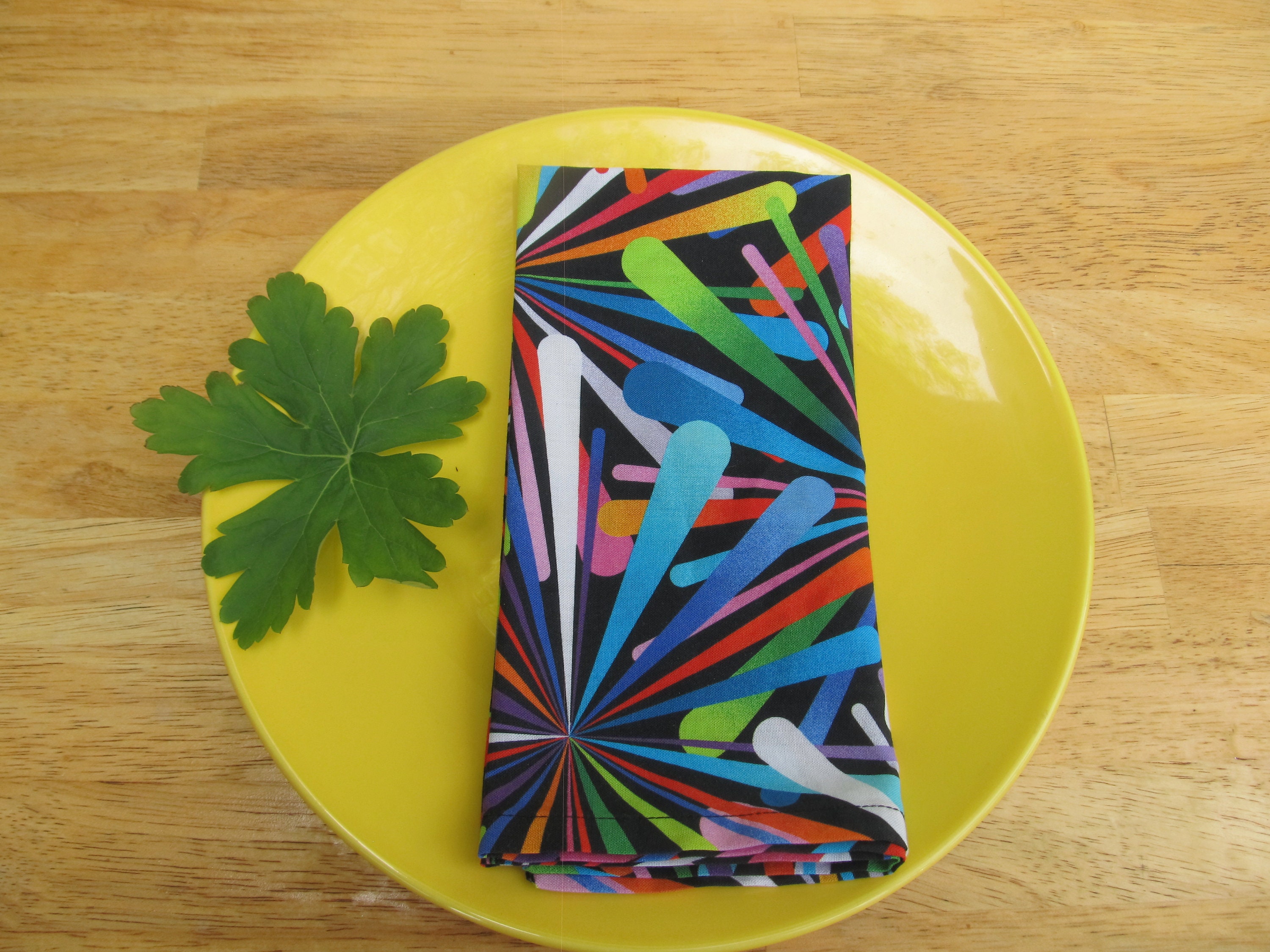 Modern cloth napkins abstract and colorful table napkins | Etsy