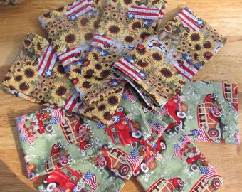 Fourth of July Cotton Napkins: Patriotic Party Decor (18x18)