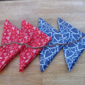 Valentine&#39;s day cloth napkins, cotton table napkins in red and gray, everyday washable table napkins