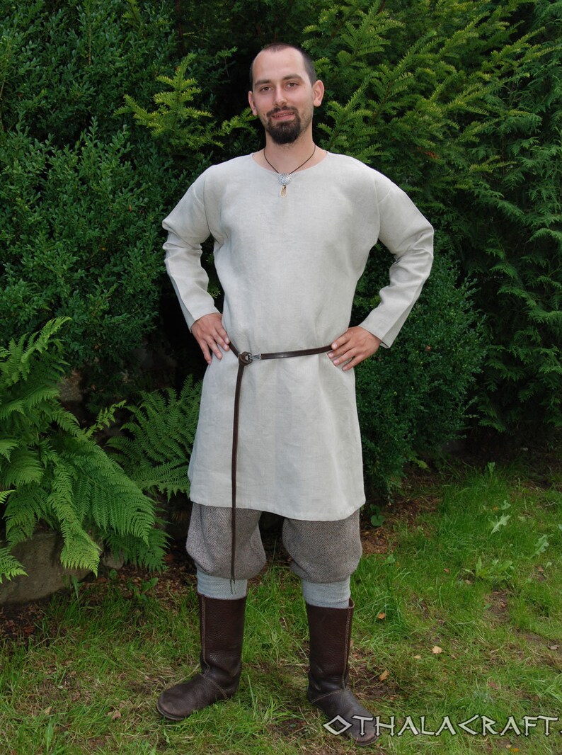 The Vikings Viking Reenactors Medieval Larp Othala Craft Viking Linen Tunic Slavic Tunic Historical Pattern Early Medieval Viking