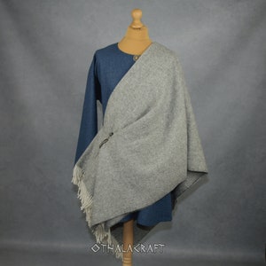Woolen blanket - grey- Viking garb, Wikingergewandung, Wikinger Mantel