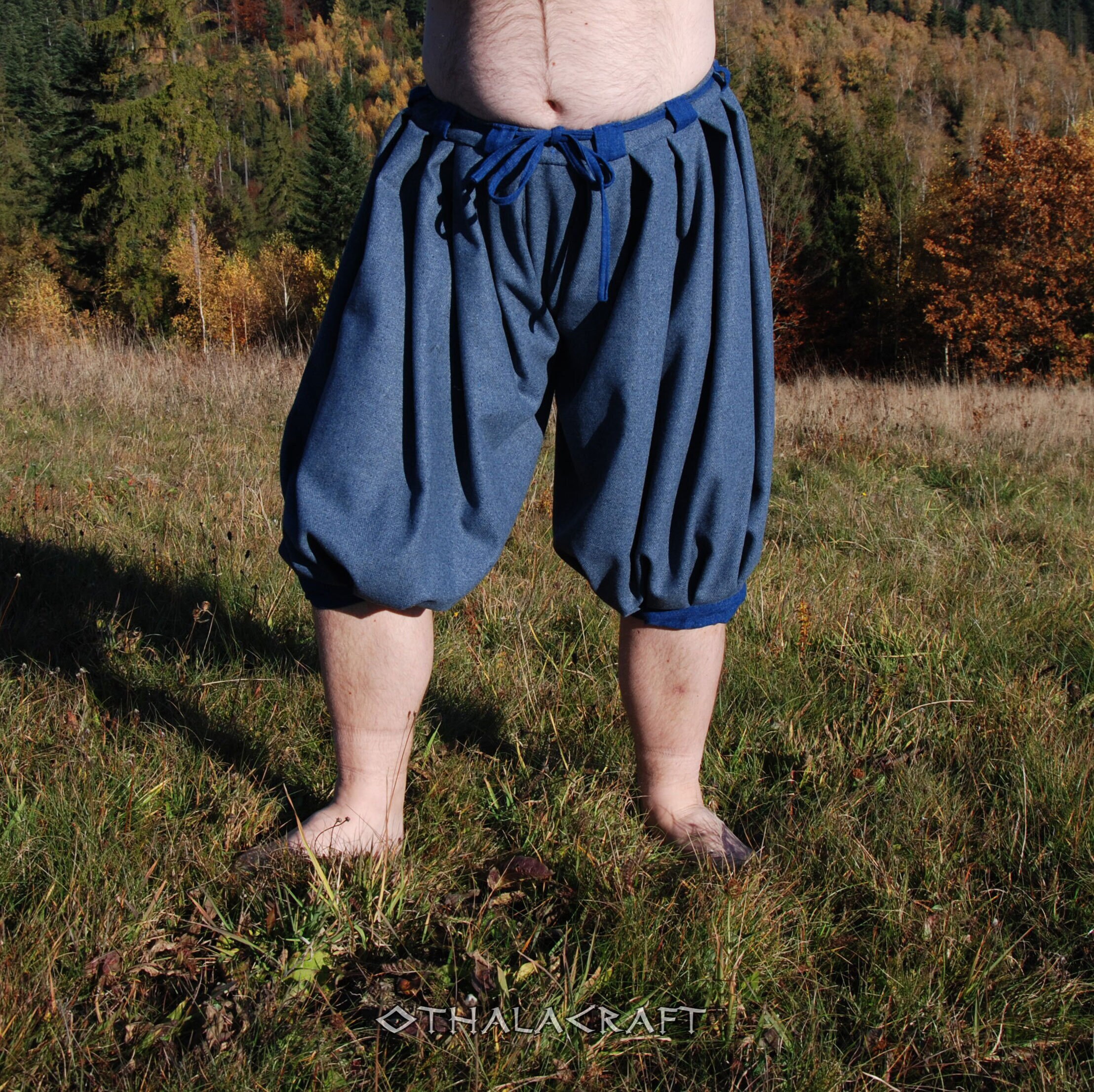 Blue Linen Viking Age Pants 