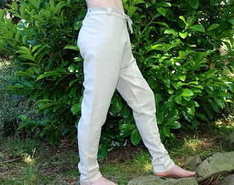 Leinen Thorsberg Hose - natürliche Leinenfarbe , Wikingerhose, Wikinger Kleidung, Wikinger Stil