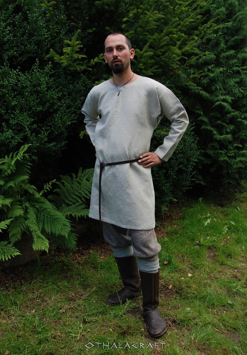 The Vikings Viking Reenactors Medieval Larp Othala Craft Viking Linen Tunic Slavic Tunic Historical Pattern Early Medieval Viking