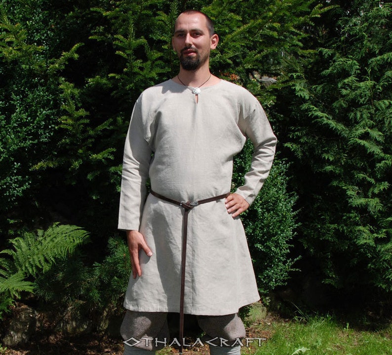 The Vikings Viking Reenactors Medieval Larp Othala Craft Viking Linen Tunic Slavic Tunic Historical Pattern Early Medieval Viking
