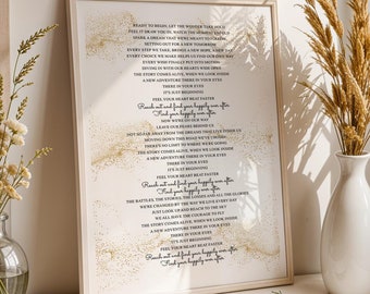 Happily Ever After Lyrics, Disney Prints, Disney World Prints, Disney Songs, Quotes, Posters, Disney Wall Art