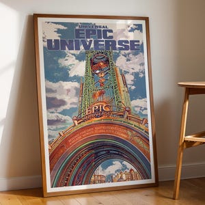 Epic Universe Prints, Epic Universe Posters, Universal Orlando Resort Prints, Universal Parks Prints, Orlando Prints, Epic Universe Wall Art
