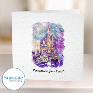Walt Disney World Grußkarten, Disney-Karten, Magic Kingdom Feuerwerk, Happily Ever After Karte, Disney-Drucke, personalisierte Disney-Karten