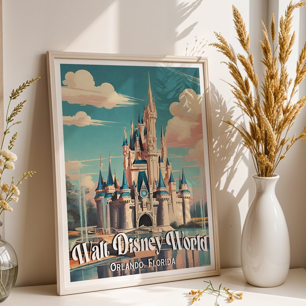 Peckshirt Custom Disney Prints, Walt Disney World Print Of Magic Kingdom Park, Disney Poster, Disney Parks Prints, Disney Castle, Disney Wall Art
