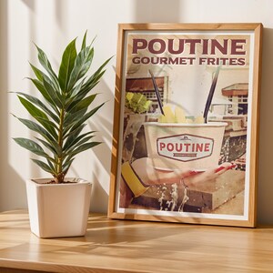 Póster retro de poutine, impresiones de Disney Springs, impresión de Disney, impresiones retro de Walt Disney World, A1, A2, A3, A4, A5, aperitivos de Disney, impresiones de Disney