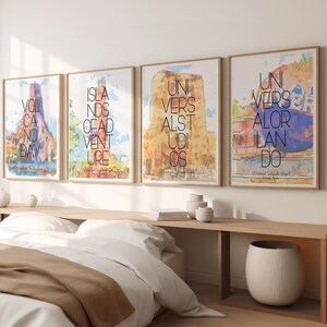Universal Orlando Prints | Park Icon Posters | Abstract Art | Set of Four | Universal Parks Prints