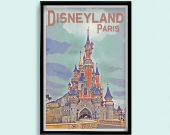Retro Poster Disneyland Paris