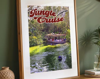 Jungle Cruise, Walt Disney World Prints, Retro Posters, Magic Kingdom, Vintage Parks Print