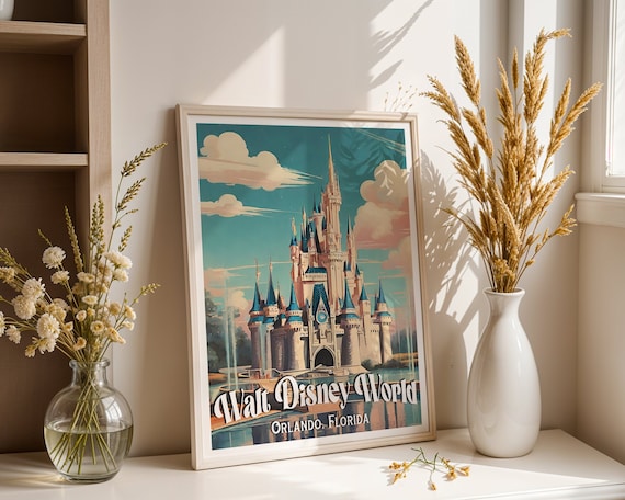 Disney Prints, Walt Disney World Print of Magic Kingdom Park, Disney Castle Prints, Disney Posters, Disney Parks Prints, Disney Wall Art