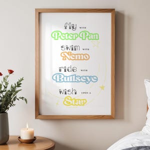 Disney Nursery Prints, Disney Characters Prints, Pastel Children&#39;s Bedroom, Disney Movie Prints, Disney Quote Prints, Disney Prints