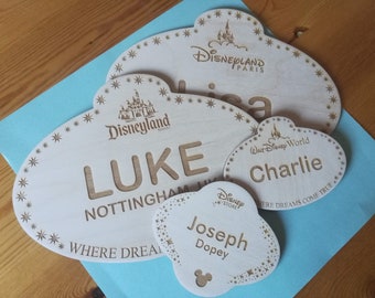 Wooden Plaque Inspired By Disney Cast Member Badges, Wooden Plaque, Personalised Disney Plaque, Home Decor, Disney Decor, Disney Gift