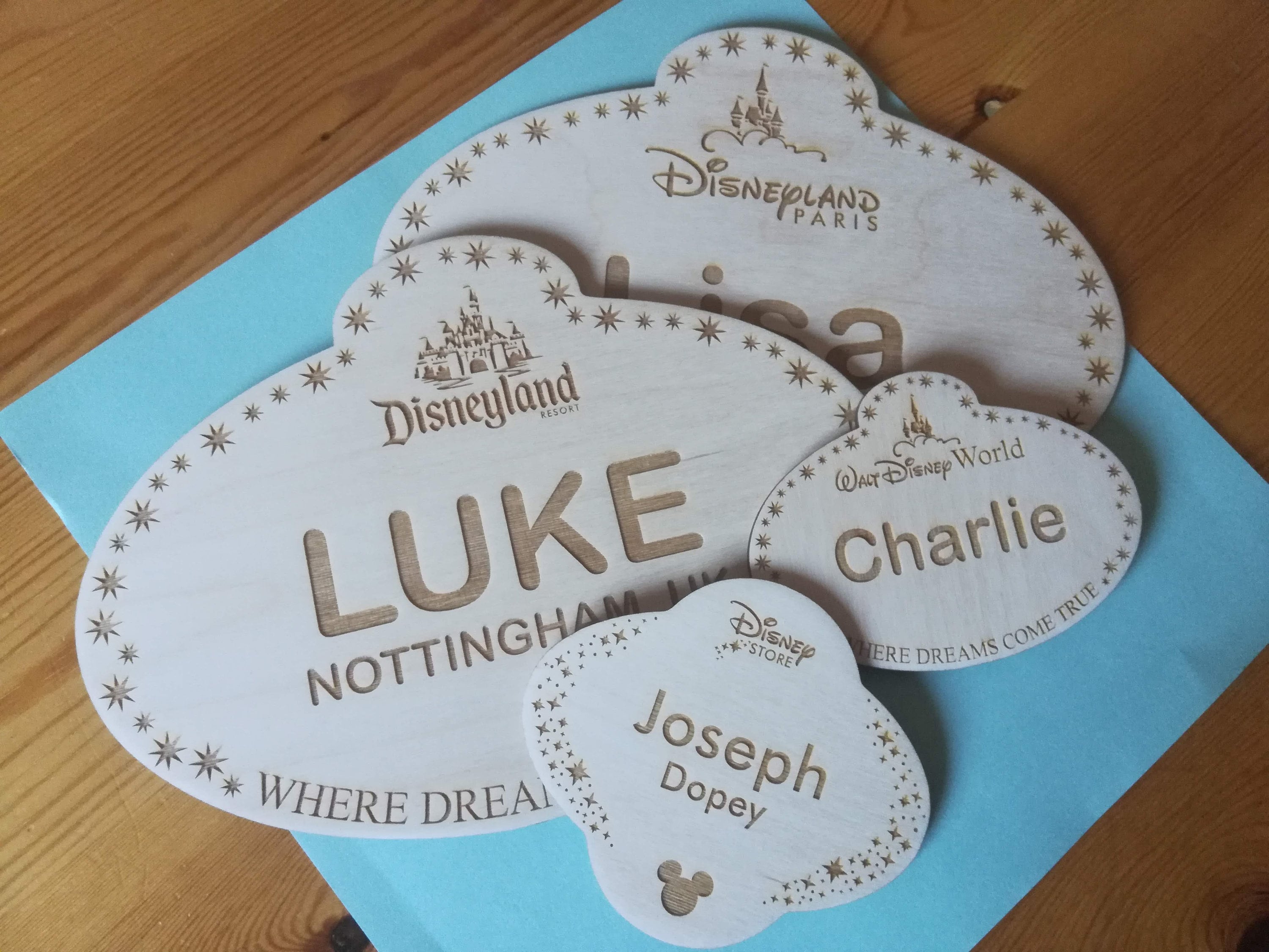 Wooden Plaque Inspired by Disney Cast Member Badges Wooden Etsy