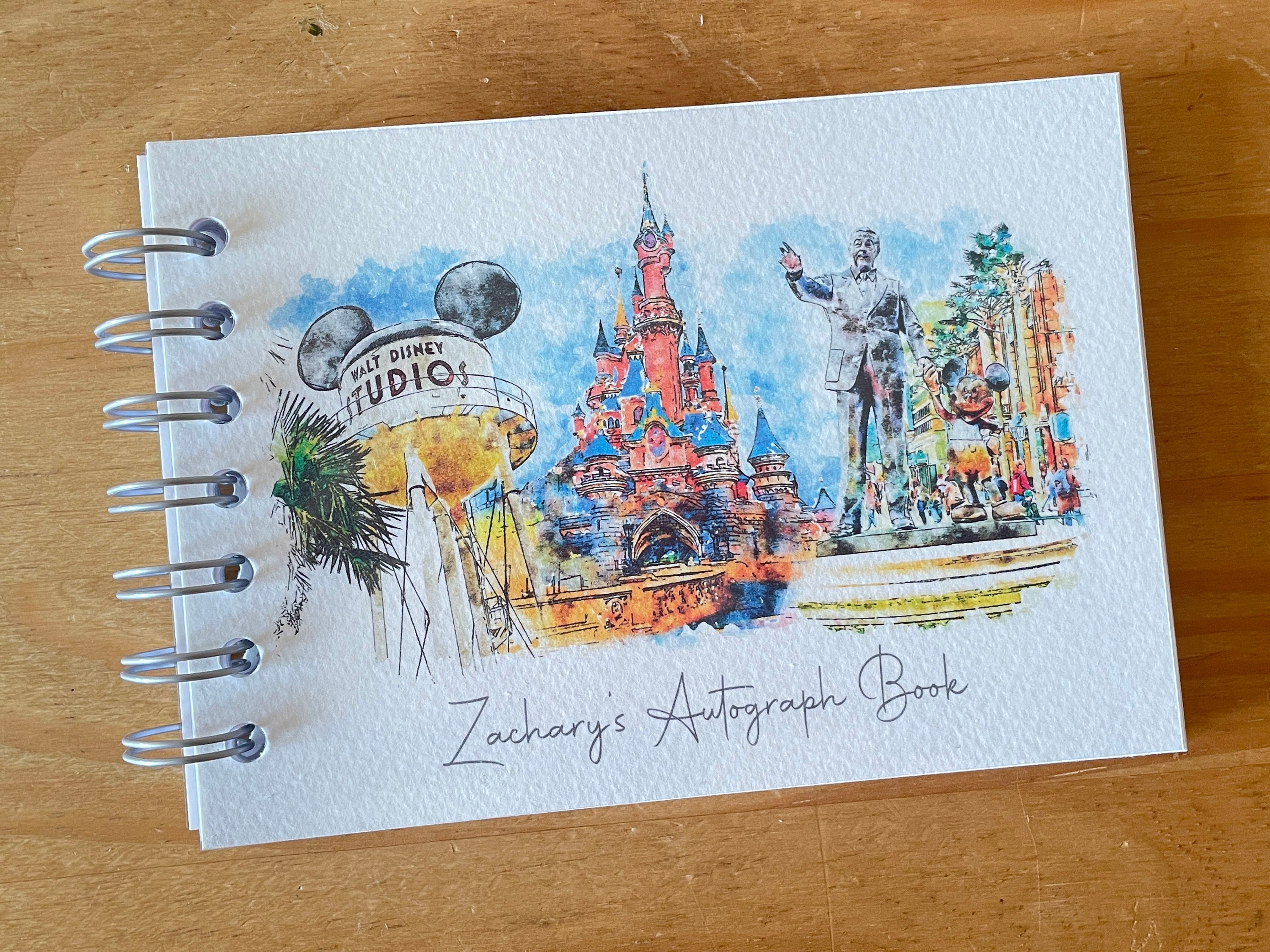 Disney Autograph Book, Personalised Disneyland Paris Autograph Book, Disney,  Signature Book, Disney Scrapbook, Disney Photobook, A5, A6 