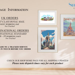 Walt Disney World Quote Prints, Landscape Set Of Four Watercolour Sketch Prints, Disney Park Prints image 7