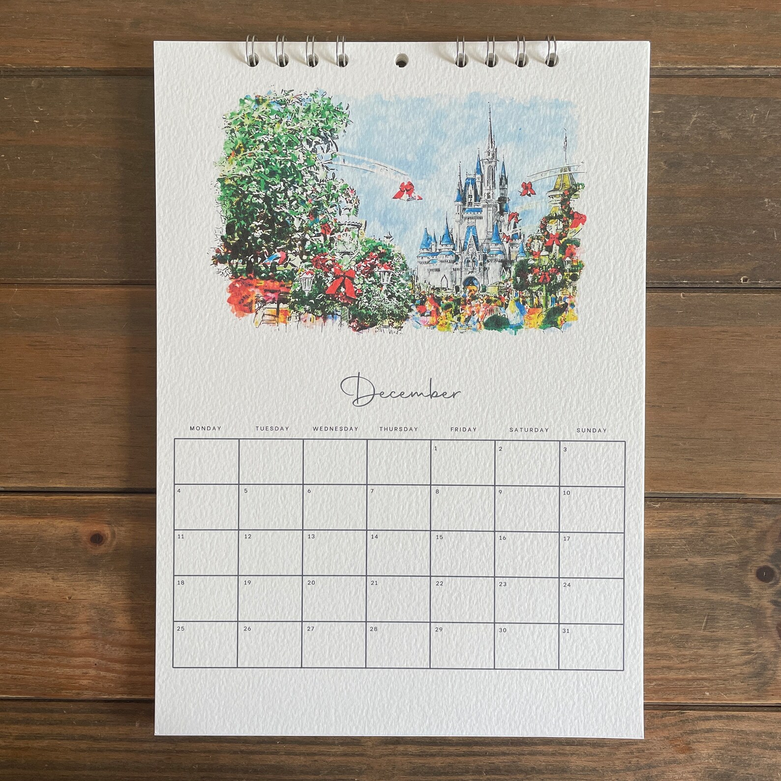 Disney Calendar Walt Disney World Calendar 2023 Disney Etsy Uk