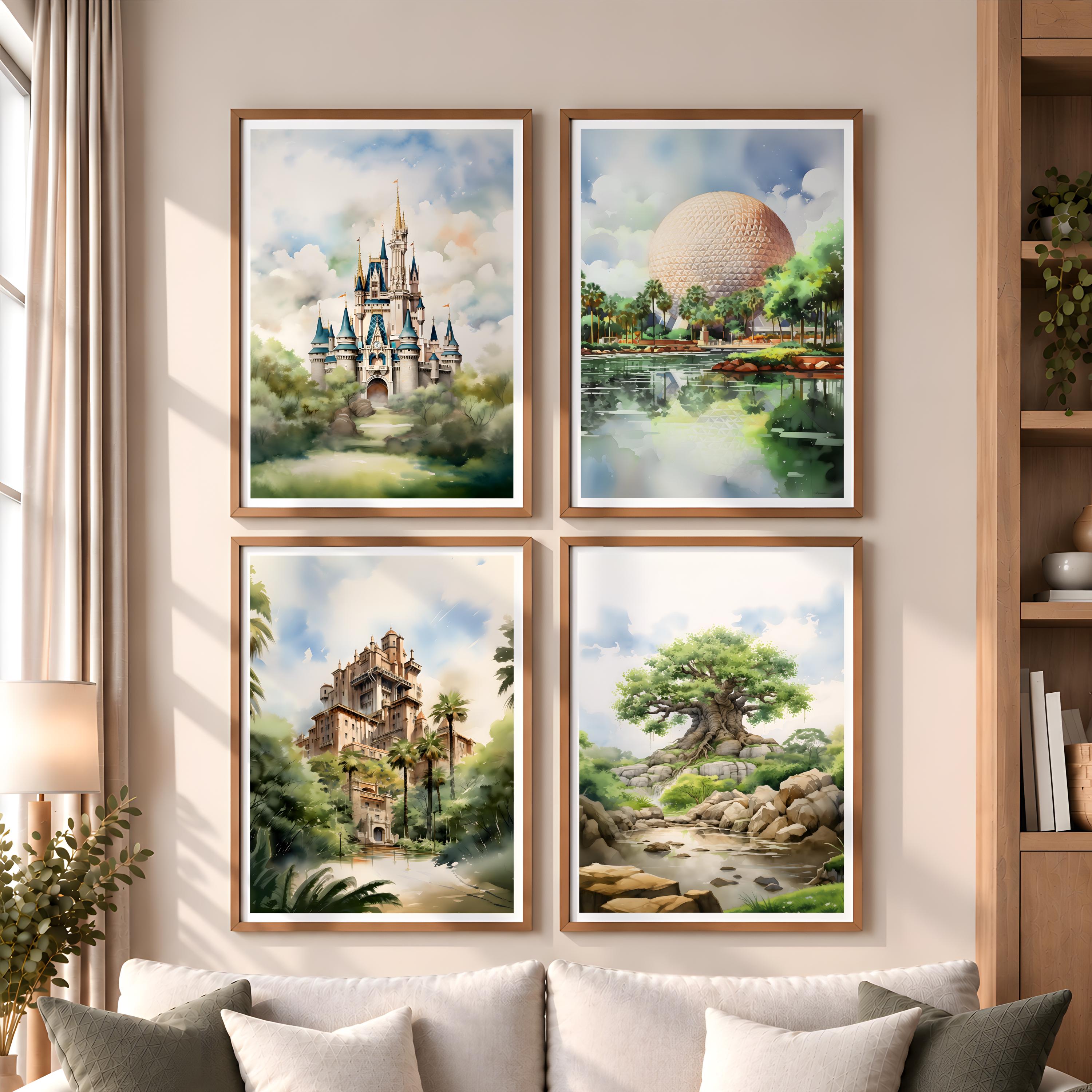 Disneyworld 4 Parks Frame - Etsy