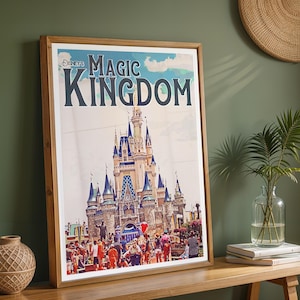 Retro Disney Prints, Walt Disney World Retro Prints, Retro Disney Posters, Four Parks Prints, Retro Disney World Prints, Set of Four Posters image 4