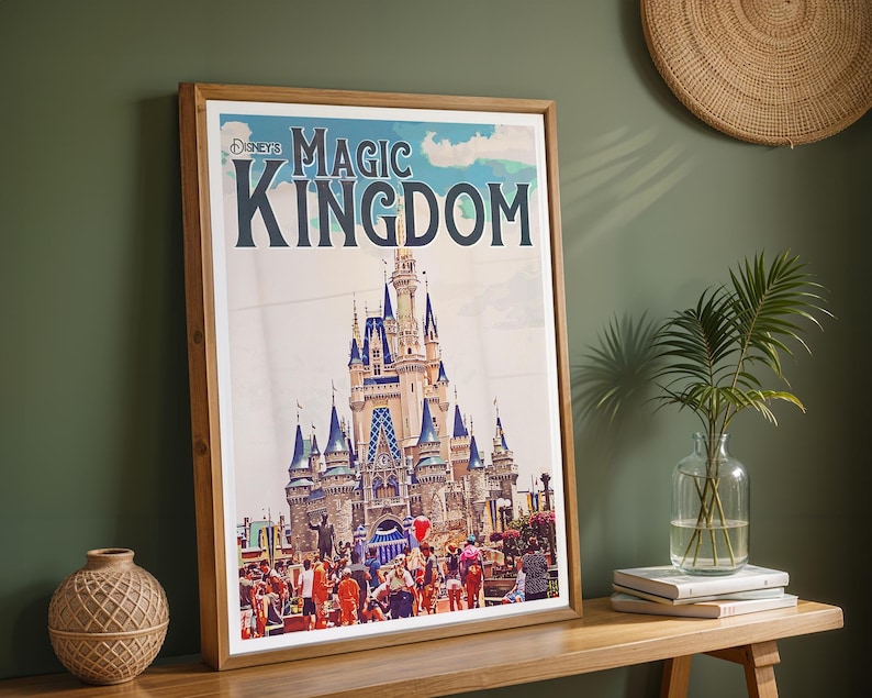 Retro Disney Prints, Walt Disney World Retro Prints, Retro Disney Posters, Four Parks Prints, Retro Disney World Prints, Set of Four Posters image 4