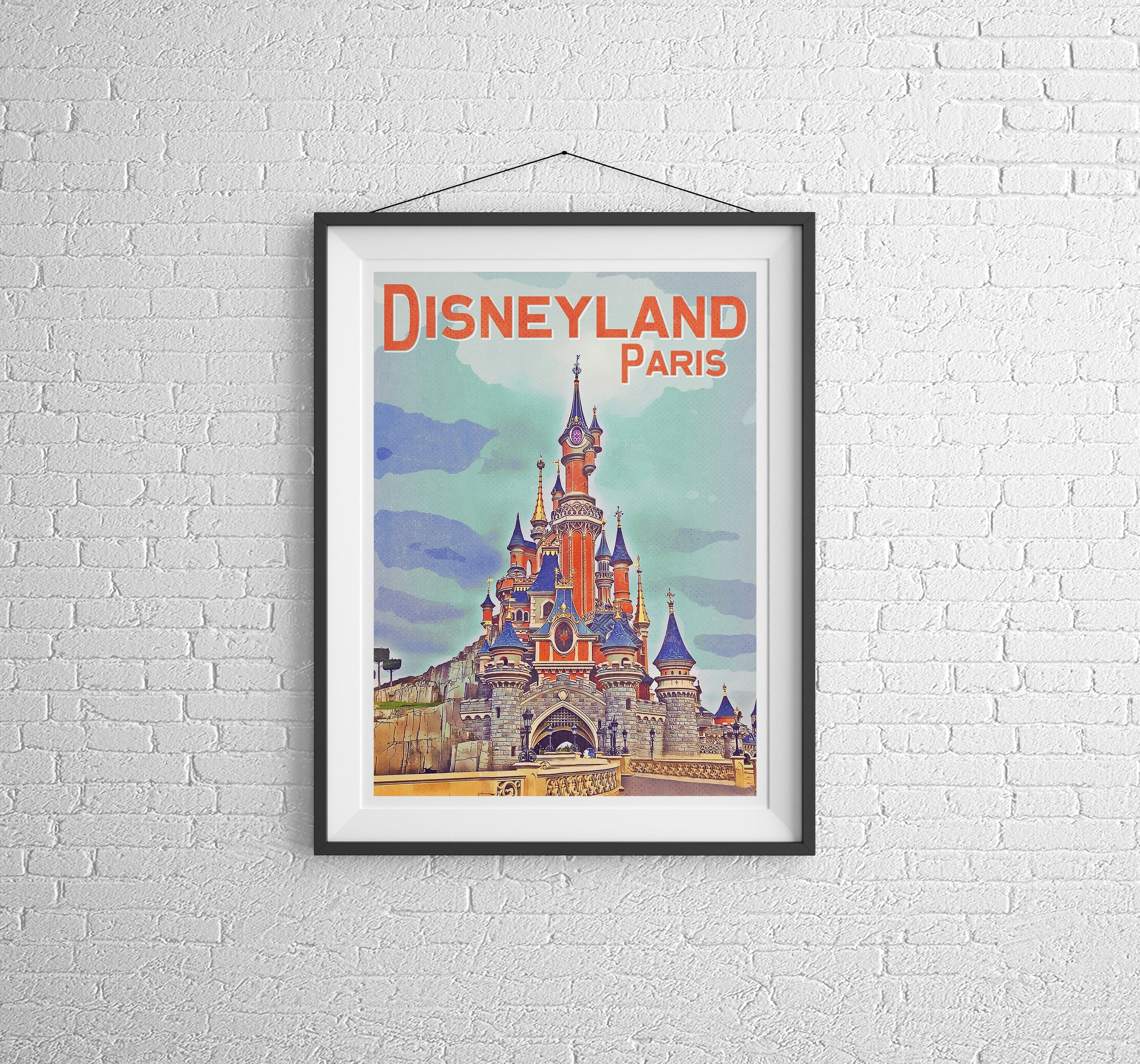 Disneyland Postcard Paris Mickey Mouse Tinkerbell Donald Duck Castle Disney  Card
